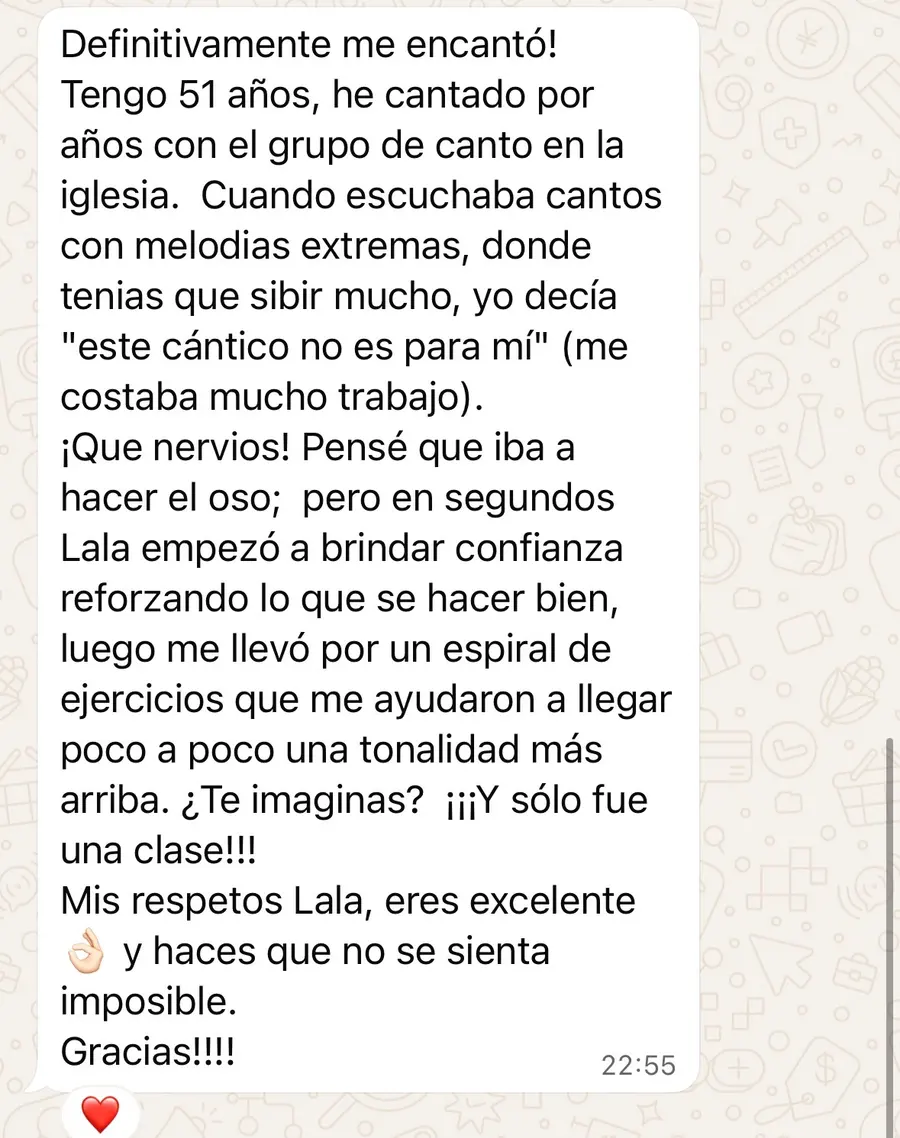Captura de WhatsApp de Keren Ramos